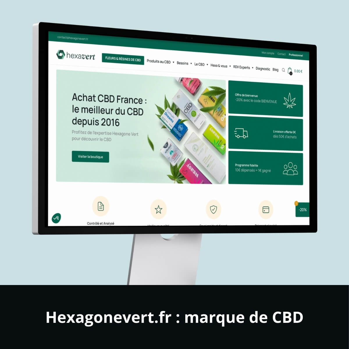 Hexagonevert.fr : marque de CBD
