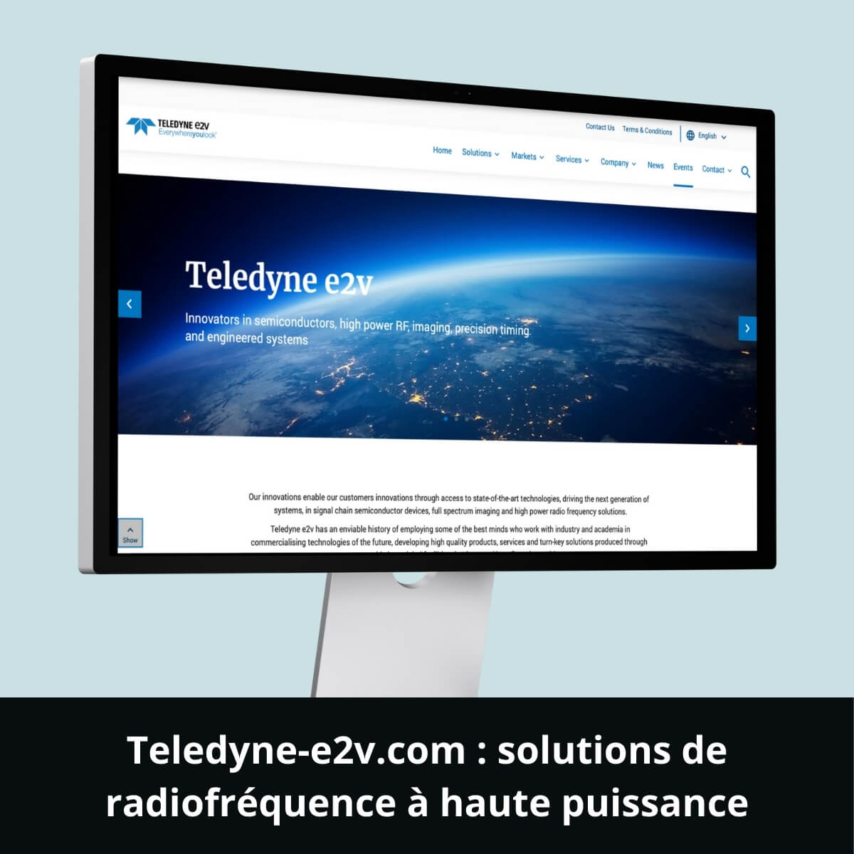 Teledyne-e2v.com : solutions de radiofréquence à haute puissance