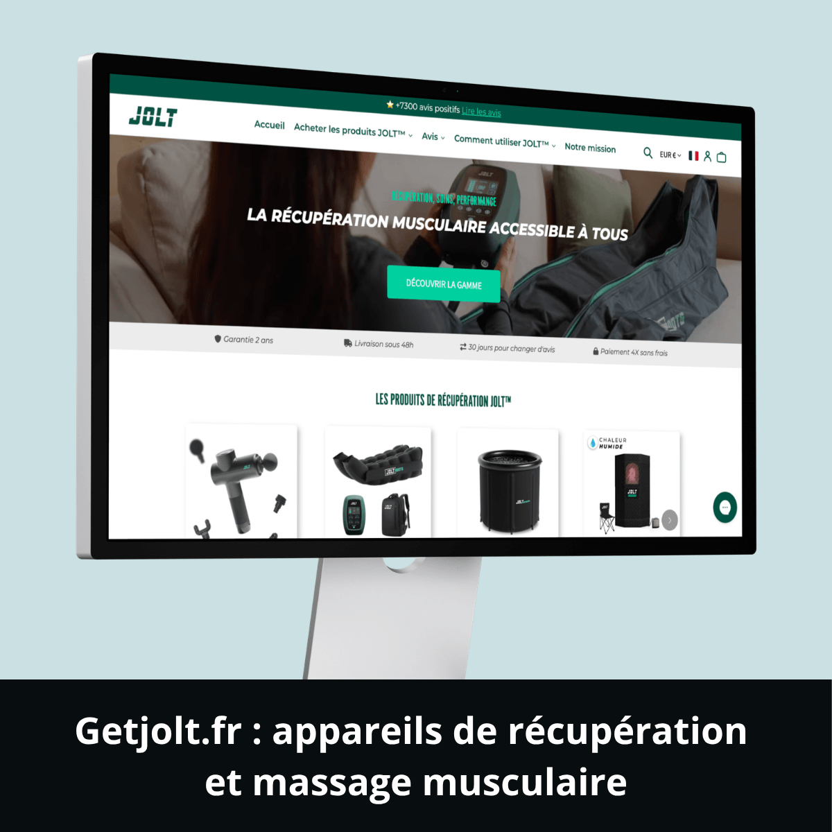 Getjolt.fr&nbsp;: appareils de récupération et massage musculaire